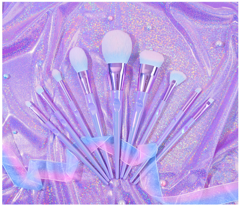 Fashion Hot  Sale Mermaid Makeup Brush Set Soft